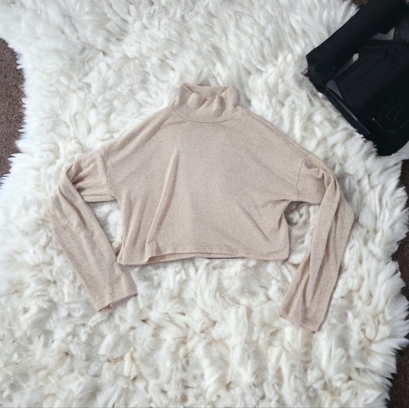 Long sleeve mini turtle neck crop Forever 21 size M - Picture 1 of 4